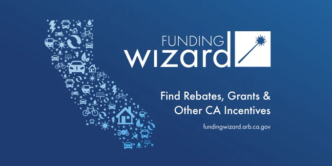 Funding Wizard logo
Find rebates, grants & other CA incentives
funding wizard.arb.ca.gov