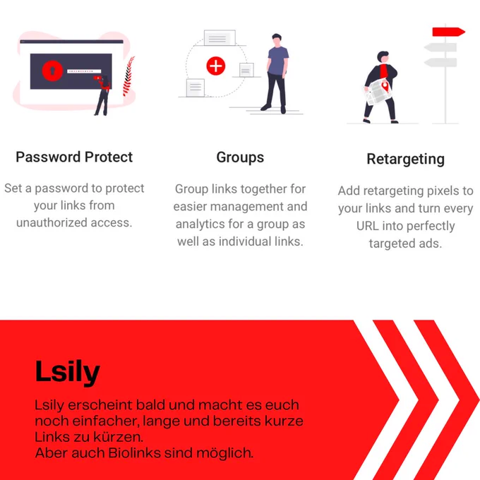 Bald erscheint #lsily von #linkspreed 😯und wird es dir in #Zukunft 🤖 noch leichter machen, lange und bereits kurze #Links 🔗 zu #kürzen ✂️ und #Biopages zu erstellen. 😍