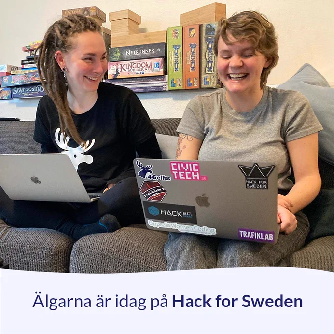 Two people with computers