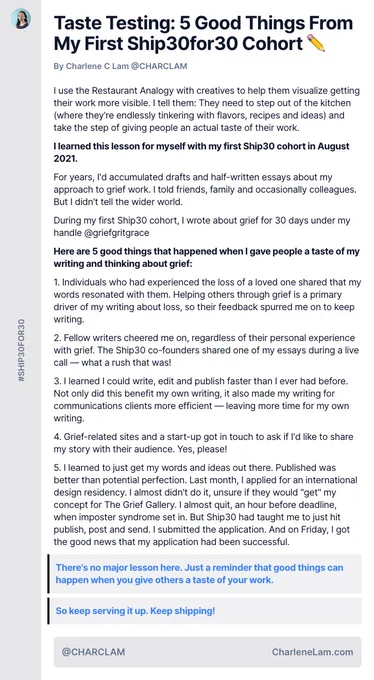 Taste Testing: 5 Good Things From My First Ship30for30 Cohort ✏️