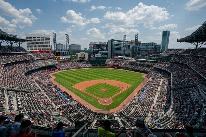 A picture of Truist Park sold out
