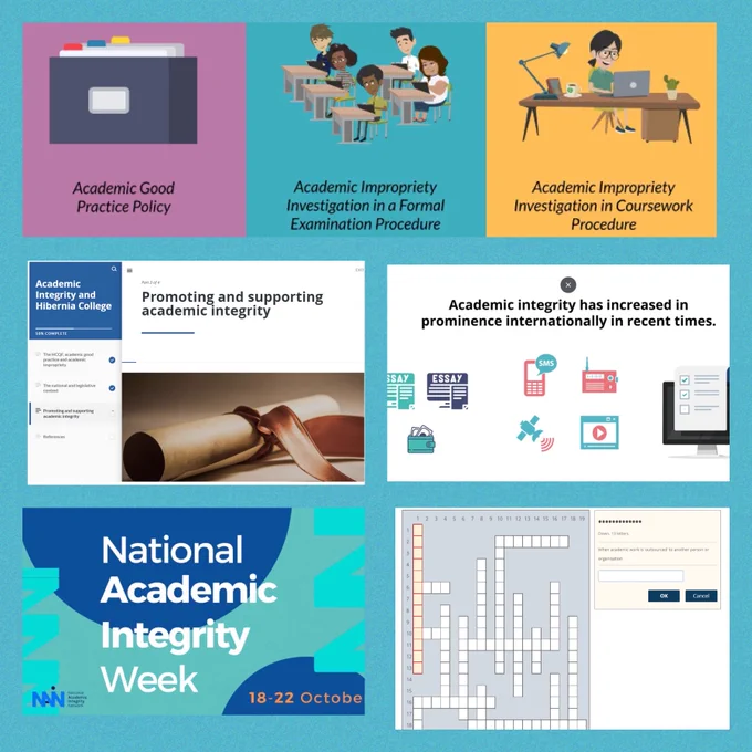 To mark #NationalAcademicIntegrityWeek, we have launched a course for #HiberniaCollege staff & students to help support academic integrity. For all those who successfully complete the 3 post-course activities, by the end of the week, you will be entered into a draw for a prize! 