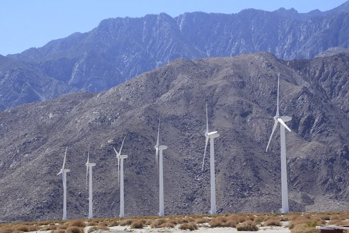Windmills in California. Courtesy the CA Bureau of Land Management.
