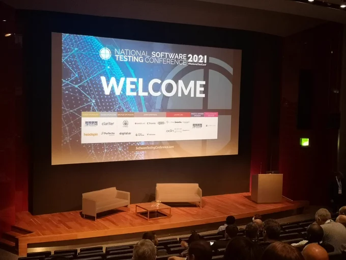 PowerPoint slide of the NSTC2021 logo and the word 'Welcome' in big friendly letters.