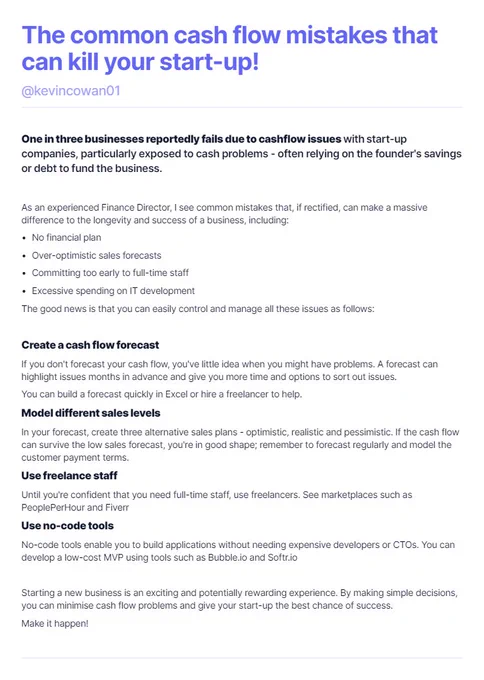 The common cash flow mistakes that can kill your start-up!     