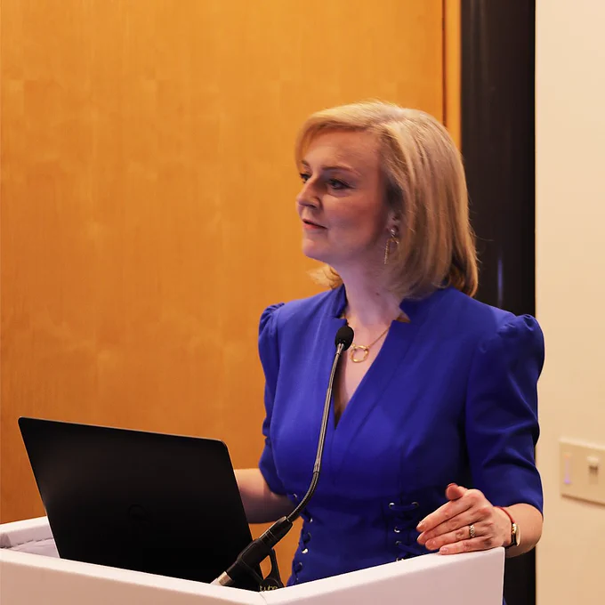 Foreign Secretary Liz Truss at Conservative Friends of Australia at Conservative Party Conference 