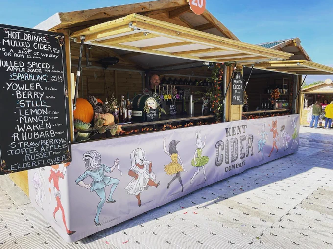 Kent Cider Co. Craft Cider and Mulled Cider Chalet at RHS Wisley Taste of Autumn Event 