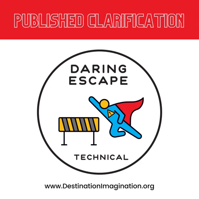 Published Clarification issued for the 21-22 Technical Challenge. Visit www.DestinationImagination.org.