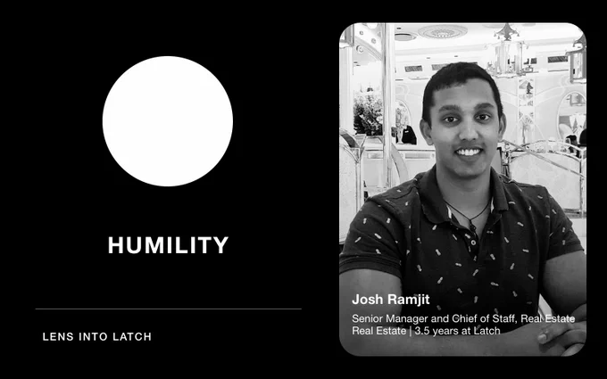 Lens into Latch campaign featuring Josh Ramjit's photo and quote.