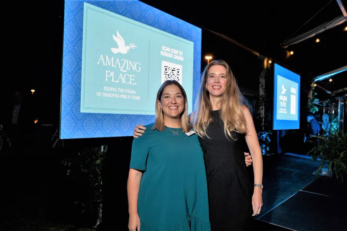 Pictured above at the anniversary celebration are (left) Development Director at Amazing Place, Ramsey Howell, and (right) Dini Spheris Consultant, Nevena Demirovic.