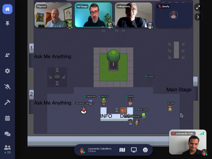 Espacio virtual usando #gather_town como la sede de la #ploneconf2021