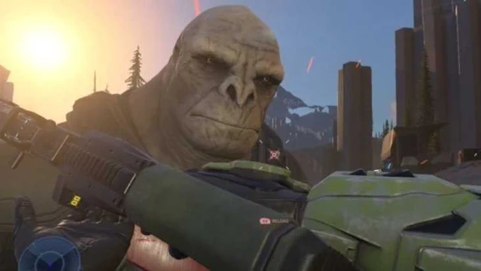 A close up shot of Craig, from Halo Infinite 