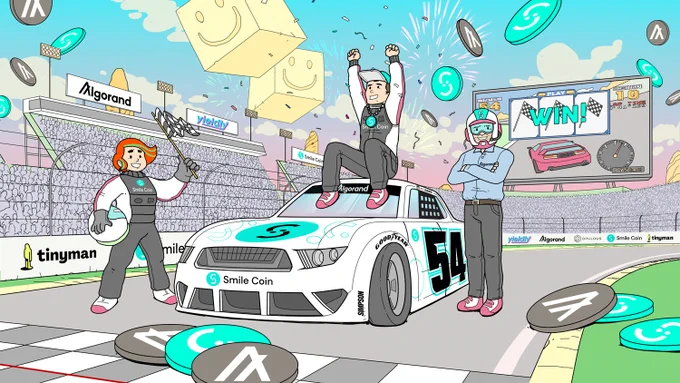 Smile Coin x NASCAR #ASAlliance #Algorand #JoeGibbsRacing