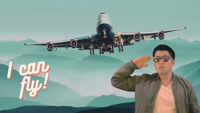Me in front of a plane!