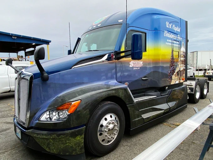  US Capitol Christmas Tree truck wrap, completed by SuperGraphics.