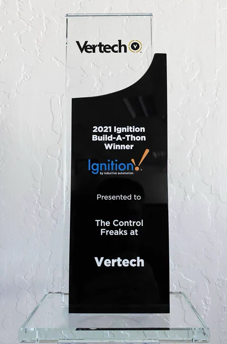 Ignition Build-a-Thon trophy presented to Vertech