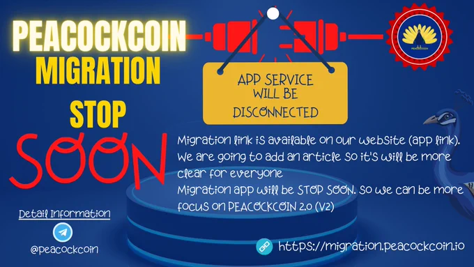 6,573 addresses  From Migration & New Holders
Migration app will be STOP SOON. so we can be more focus on V2

🔊🔊Tell other Holders🔊🔊

#Migration #Dapps #iOS #PEKC2.0 #BSC #StopSOON


🔎https://t.me/peacockcoin
🔎https://migration.peacockcoin.io