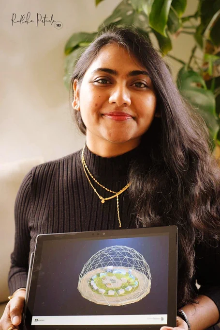 photo of Radhika Patnala showcasing the creative resilience art exhibit