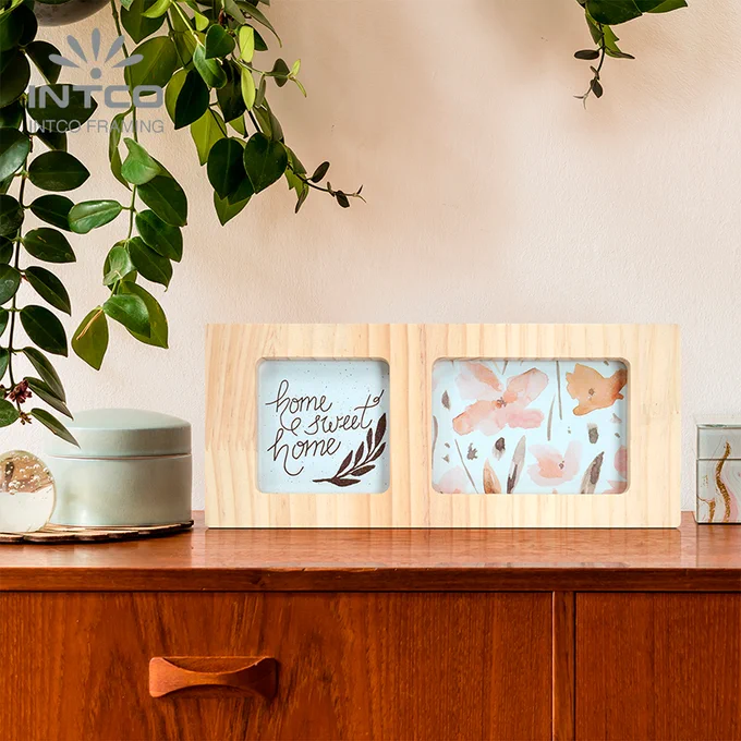 wood texture table picture frame ideas