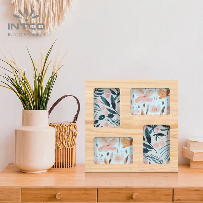 wood texture table picture frame ideas