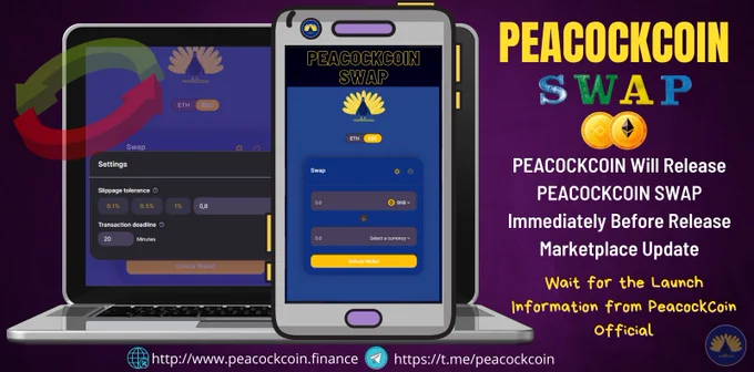 🔊Development Update..!!!

PEACOCKCOIN Will Release PEACOCKCOIN SWAP Immediately Before Release Marketplace Update

✳️Peacockcoin SWAP
✳️Will Release SOON
✳️Will be officially notified soon

#Swap #PeacockSwap #Peacockcoin #BEP20 #ERC20


⚙️https://t.me/peacockcoin
⚙️https://peacockcoin.finance

