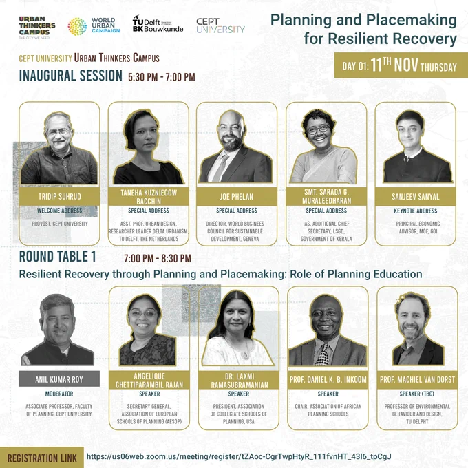 Day-1 
We will have an Inaugural Session from 5:30-7:00 PM and afterwards we will have our first round table. 