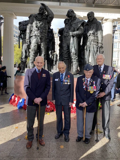 Image shows Veterans attending the memorial.