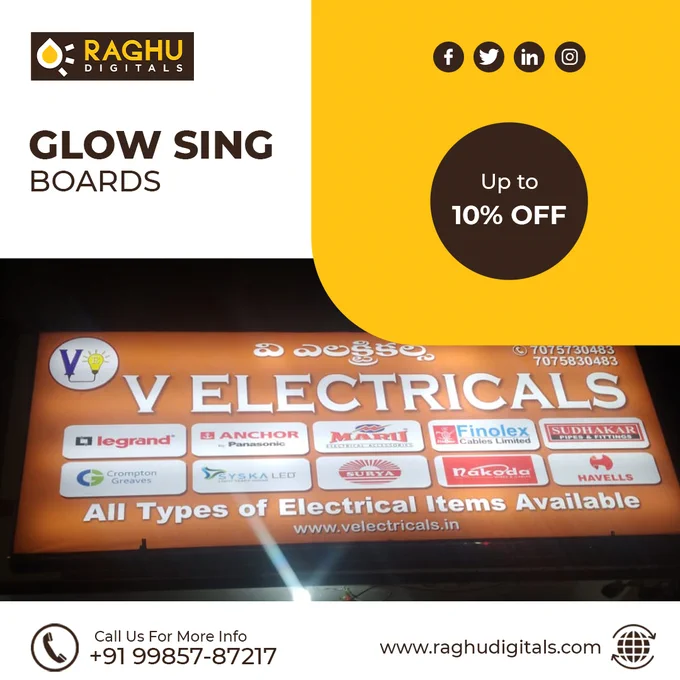 glow sign board manufacturers in hyderabad
