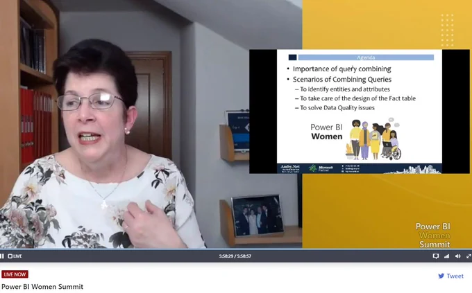 Presenting my session at Power BI Women Summit