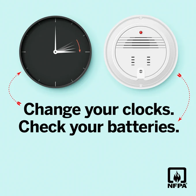 Did you know that smoke alarms must be replaced after 10 years?  This coming Daylight Savings weekend is a great time to see if you smoke alarms need to be replaced.  If less than 10 years old, don't forget to change the battery!