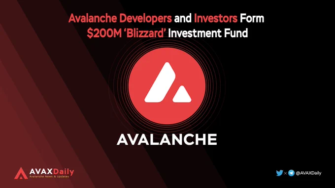 Avalanche Developers and Investors Form $200M ‘Blizzard’ Investment Fund