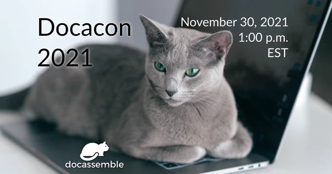 Docacon 2021 is taking place on November 30, 2021 at 1 p.m. eastern time.