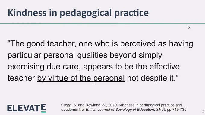 Sheffield - Kindness in Pedagogic Practice