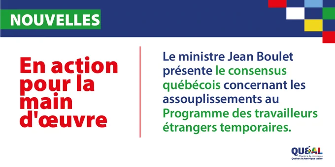 La liste des professions admissibles à la hausse du 20% de la limite de travailleurs étrangers temporaires TETs à être embauchés par les entreprises québécoises a été publiée. La mise en application de ses assouplissements entrera en vigueur bientôt. 
L’accès au soutien financier pour les entreprises québécoises désirant embaucher des TET et recourant aux services des professionnels en immigration et du recrutement international a été mis en place. 
Jusqu’à 50% des frais admissibles pourront être remboursés.