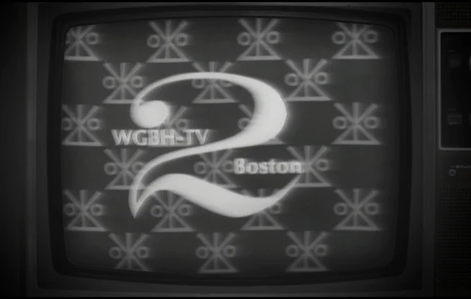 Archival image of an old television set with the WGBH Channel 2 logo as seen in the new "Julia" documentary. 