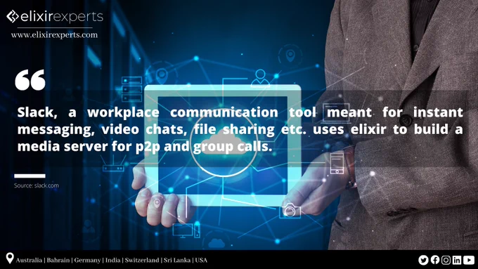 Did you know slack utilizes Elixir to build a media server for p2p and group calls? Slack, a workplace communication tool meant for instant messaging, video chats, file sharing etc, provides its users with lots of add-ons and allows group chatting within channels as well as direct messaging. They utilizes Elixir to build a media server for p2p and group calls.

Comment if you know any such communication tool that use elixir or erlang!

Elixirexperts is a brand of ITERON Group that focuses on custom-built solutions based on technologies like Elixir, Erlang, Reactjs, Nodejs, to name a few. Contact us for a consultation! To know more: www.elixirexperts.com


#elixirexperts #Facts #elixir #erlang #technology #consultancy  #elixir #phoenix