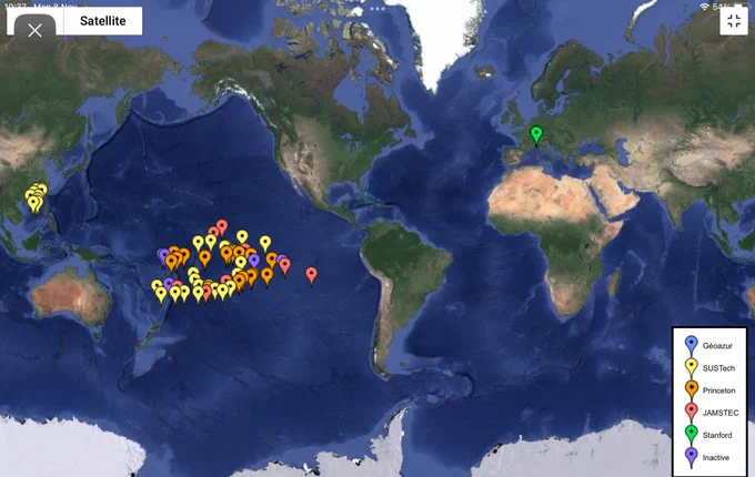 Global map of mermaid locations