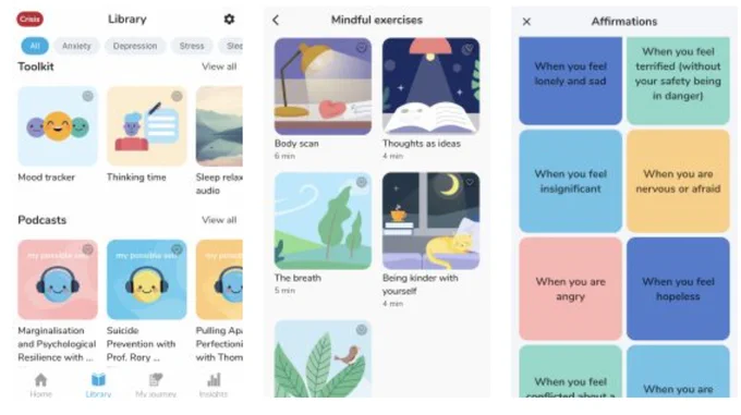 Screenshot from the My Possible Self App
