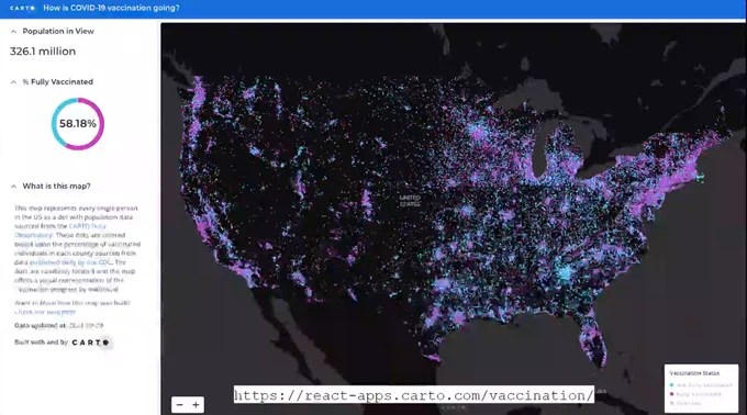 Carto bietet unter anderem Web-Mapping- und Geodaten-Tools an, die komplexe Daten abbilden können.
