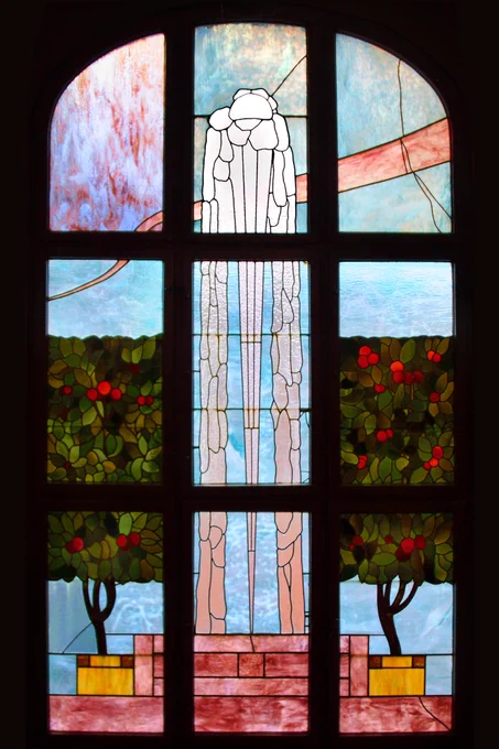 Jugendstilfenster Sprudelhof Bad Nauheim - #Jugendstil #artnouveau #windowtuesday