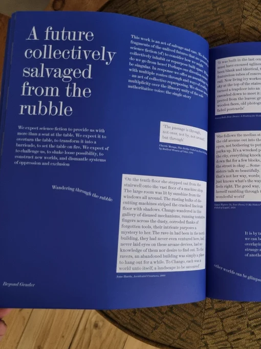 A page from the AR article entitled A Future Collectively Salvaged From the Rubble