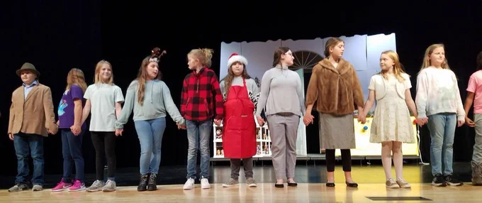 Cast of "A 21st Century Christmas Carol" play