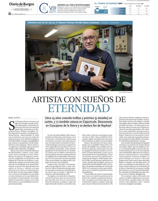 Reportaje a Manu @resistible en el @diariodeBurgos