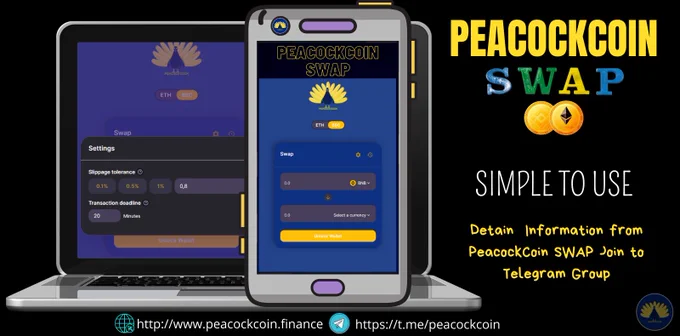 🔊🔊Development Update🔊🔊

Simple tools used for transactions
Easy for users

⏳PEACOCKCOIN SWAP
⏳PEACOCKCOIN PRODUCT

#NFT#SWAP#UPDATE#DAPPS#PEACOCKCOIN#HYBRID

⚙️PEACOCK SWAP : https://swap.bsc.peacockcoin.io/#/swap
➡️Global Telegram- https://t.me/peacockcoin
