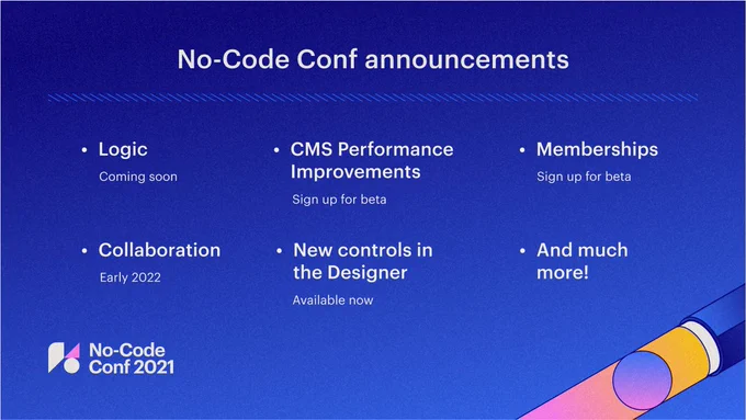 No-Code Conf announcements