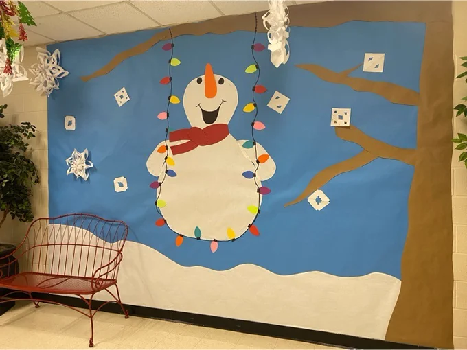 Just a snowman swinging