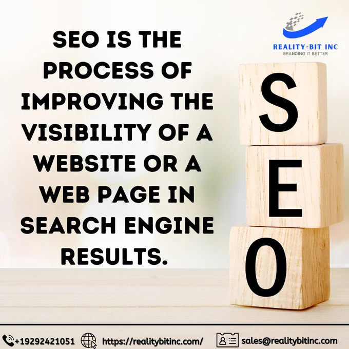 SEO is the process of improving the visibility of a website or a web page in search engine results.
.
.
For more details visit us :
https://realitybitinc.com/
.
.
#digitalmarketing #socialmediamarketing #marketing #digitalmarketingtips #seo #socialmedia #onlinemarketing #branding #contentmarketing #marketingstrategy #digitalmarketingservices #marketingtips #digitalmarketingstrategy #marketingdigital #digitalmarketingexpert #business #marketingagency #advertising #webdesign #digital #entrepreneur #instagram #digitalmarketer #realitybitinc