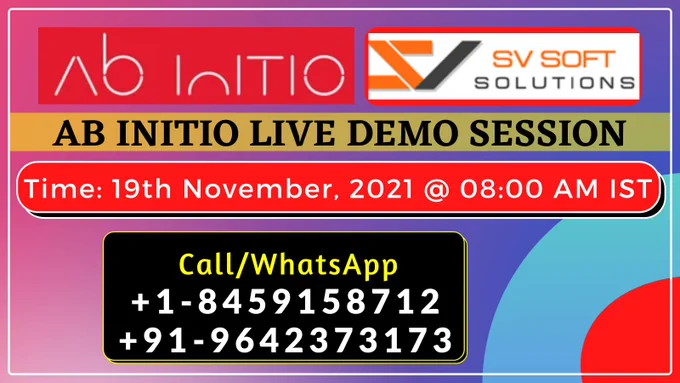 Abinitio Demo Session live online by SV Soft Solutions