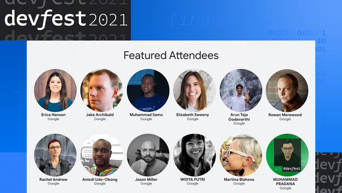 Featured attendees at Web @ DevFest on December 8th