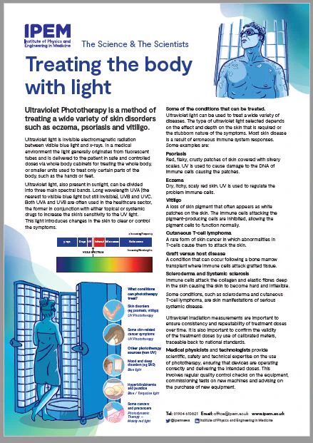 Treating the body with light poster, the latest in The Science & The Scientists series 